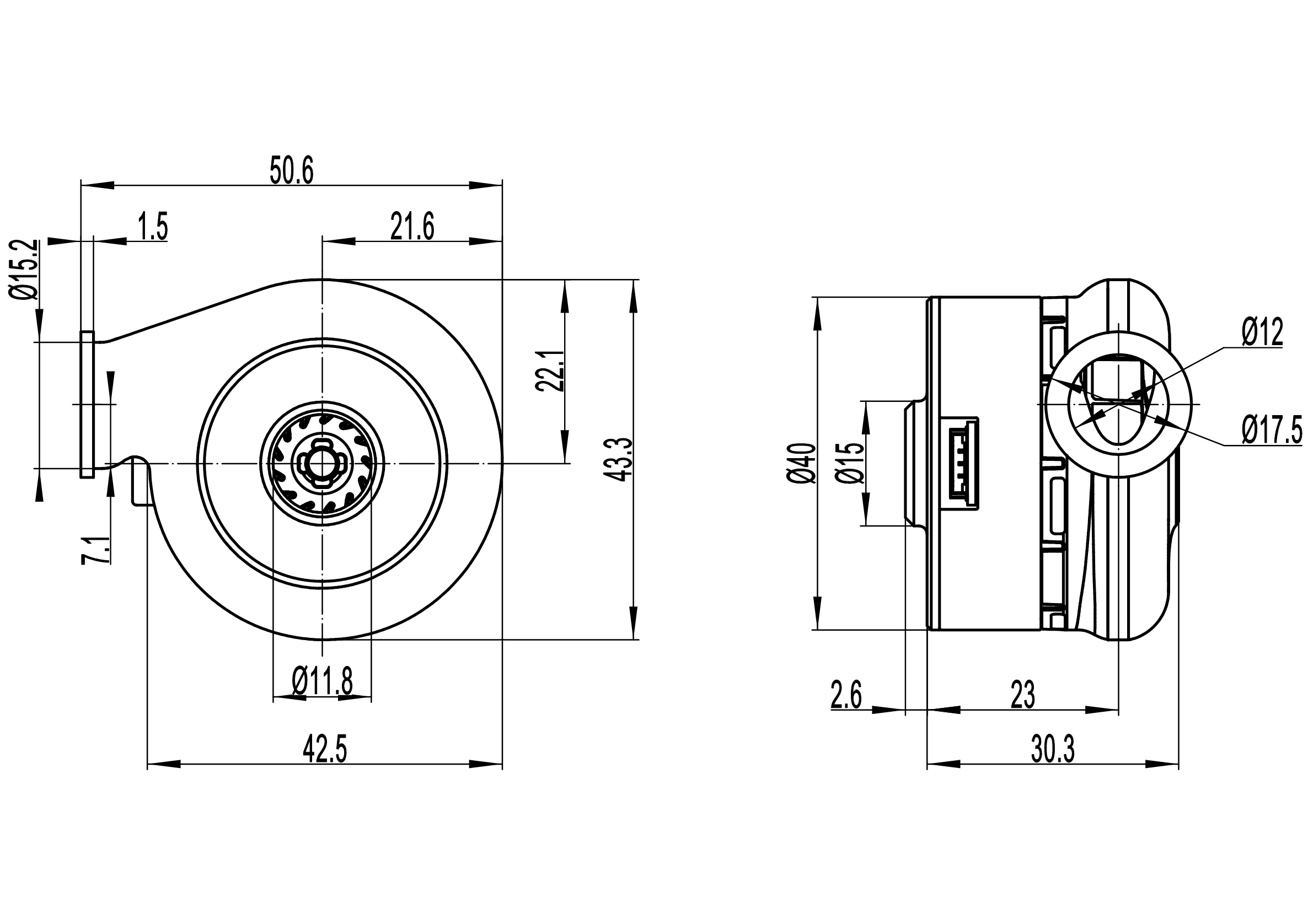 C45S1-0F Dimensions Chart - X0